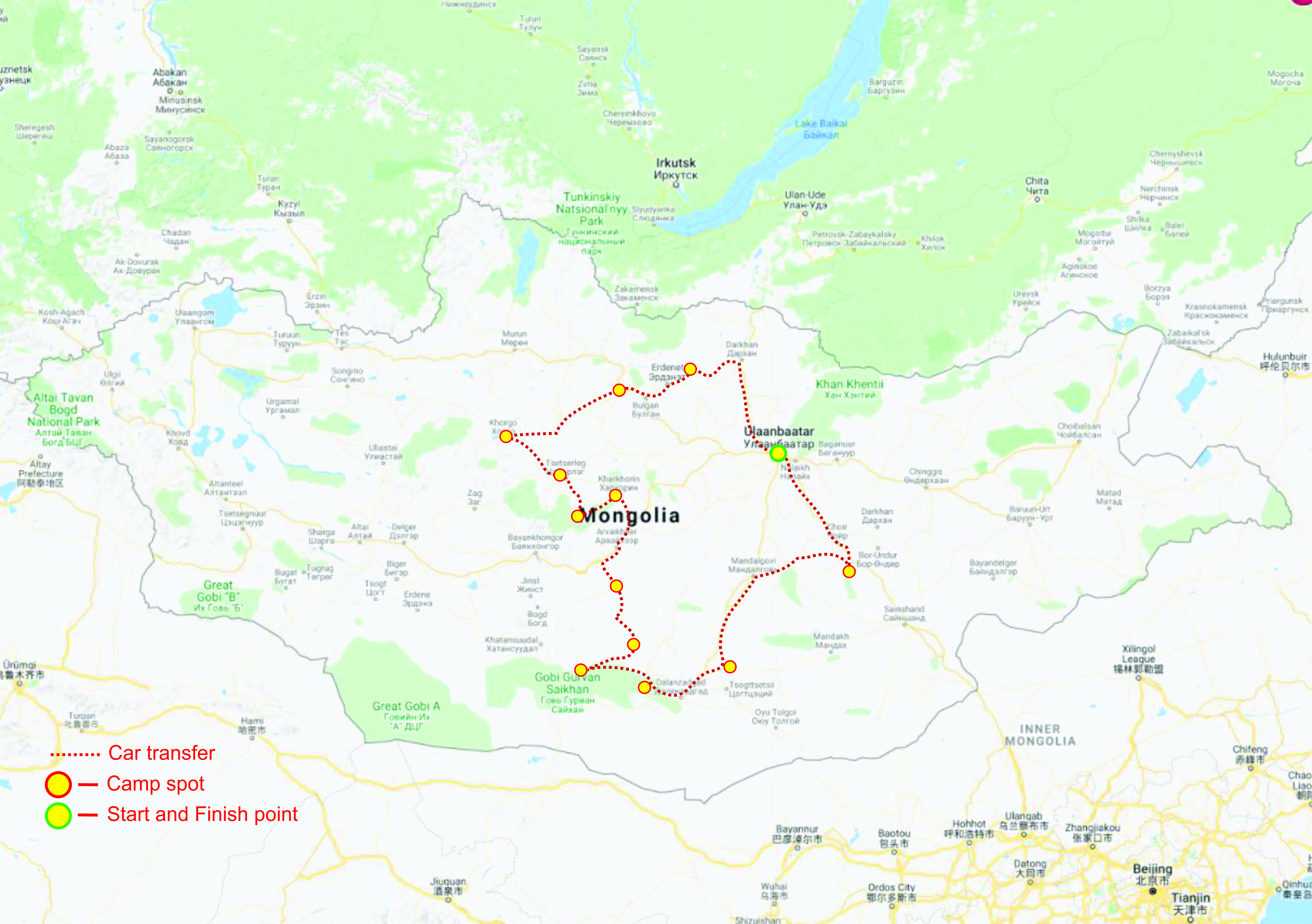 Temples - North to South Circle for 18 days